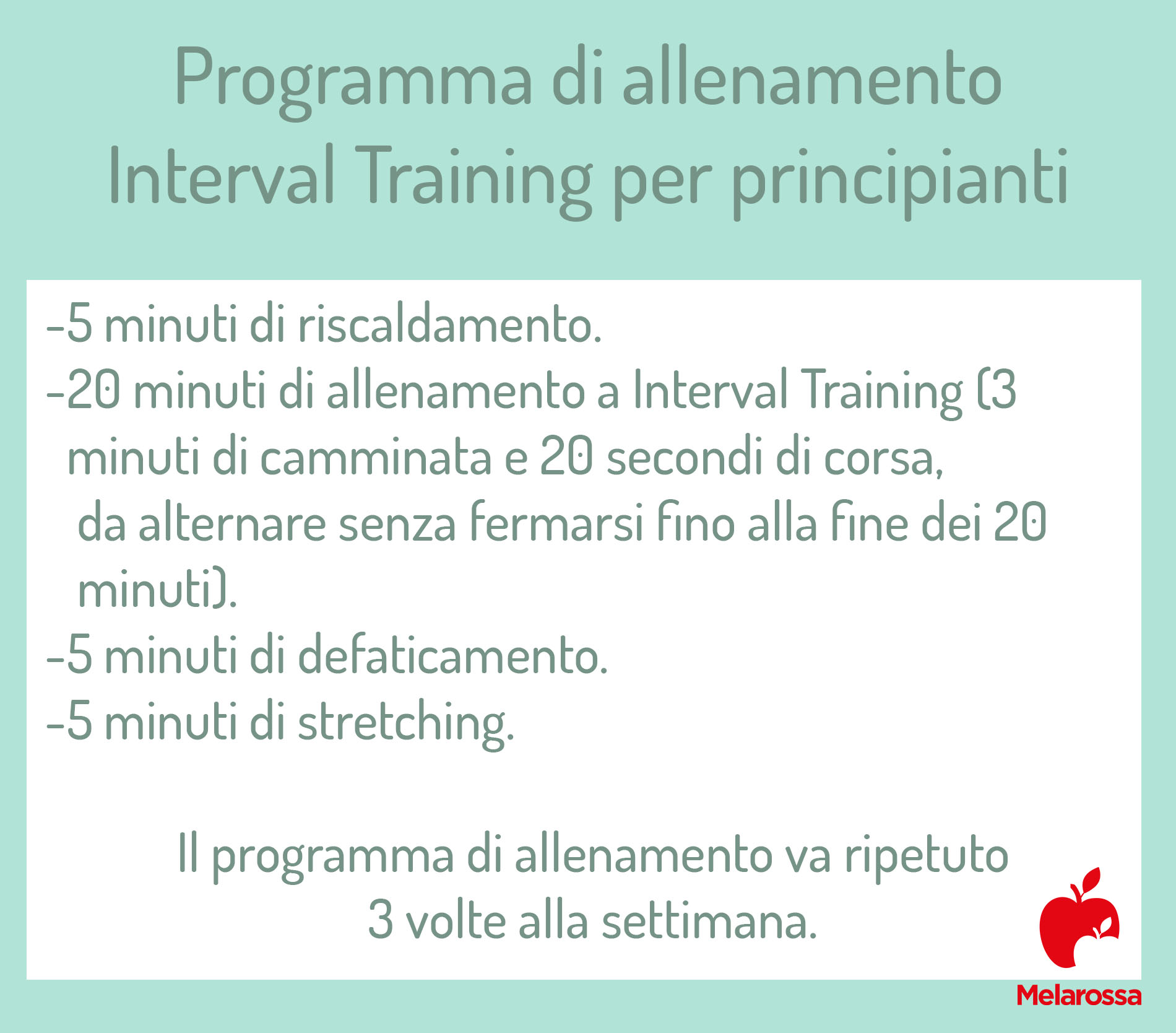 programma di allenamento ad interval training per principianti