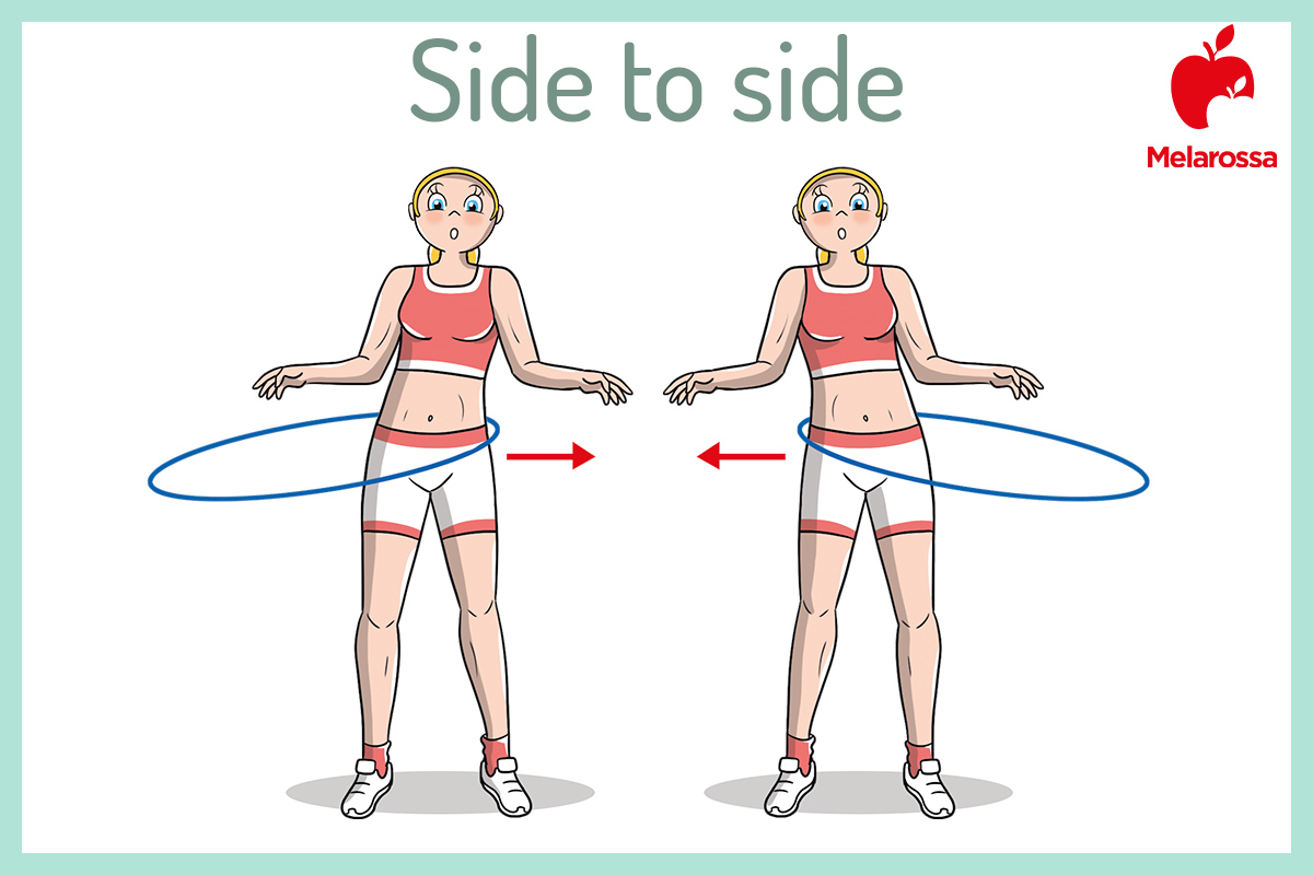 hula hoop: side to side