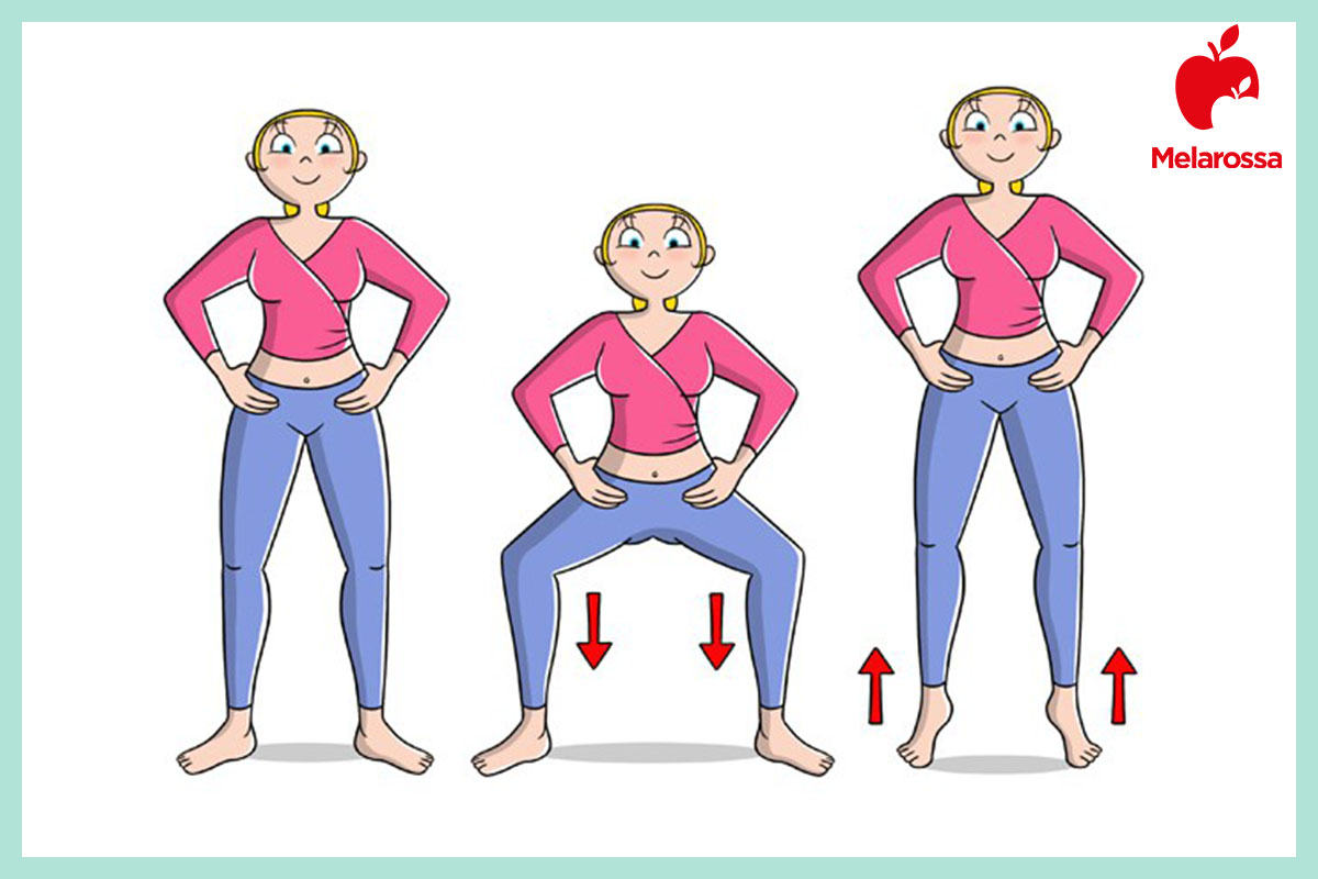 tonificare gambe e cosce : squat 