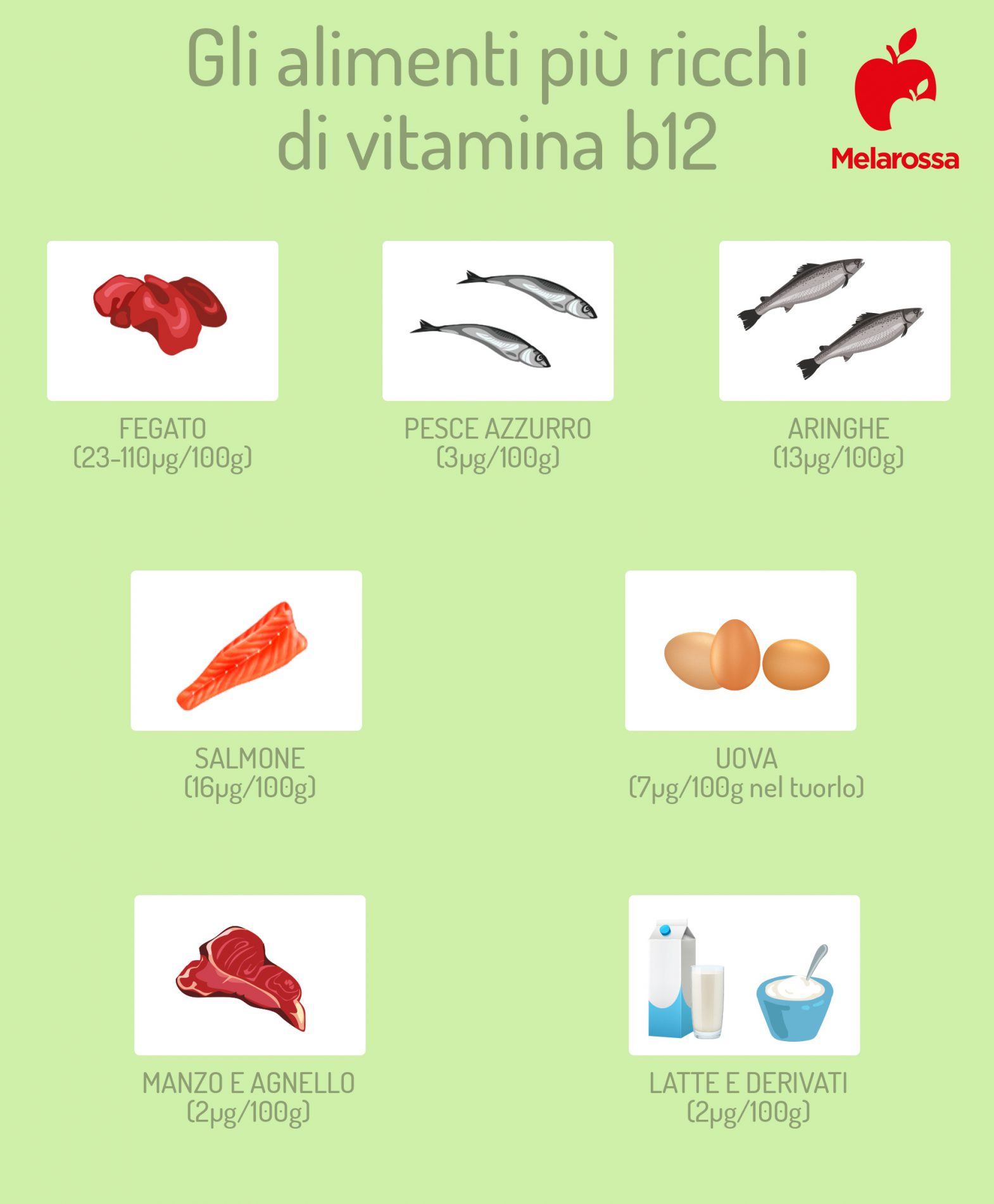 alimenti ricchi di vitamina b12