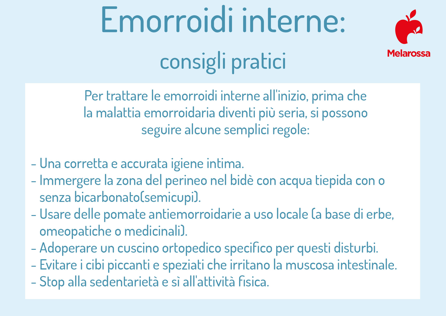 emorroidi interne: consigli pratici