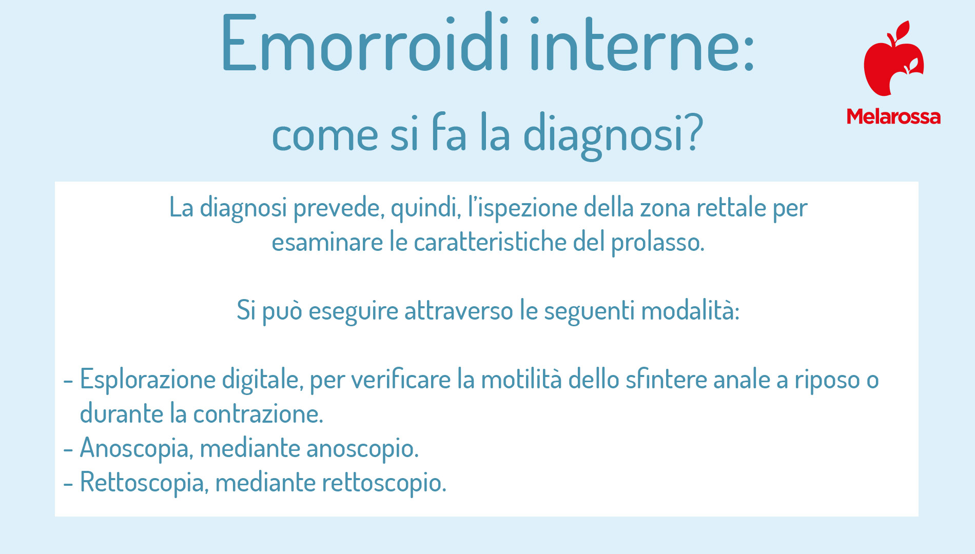 emorroidi interne: diagnosi