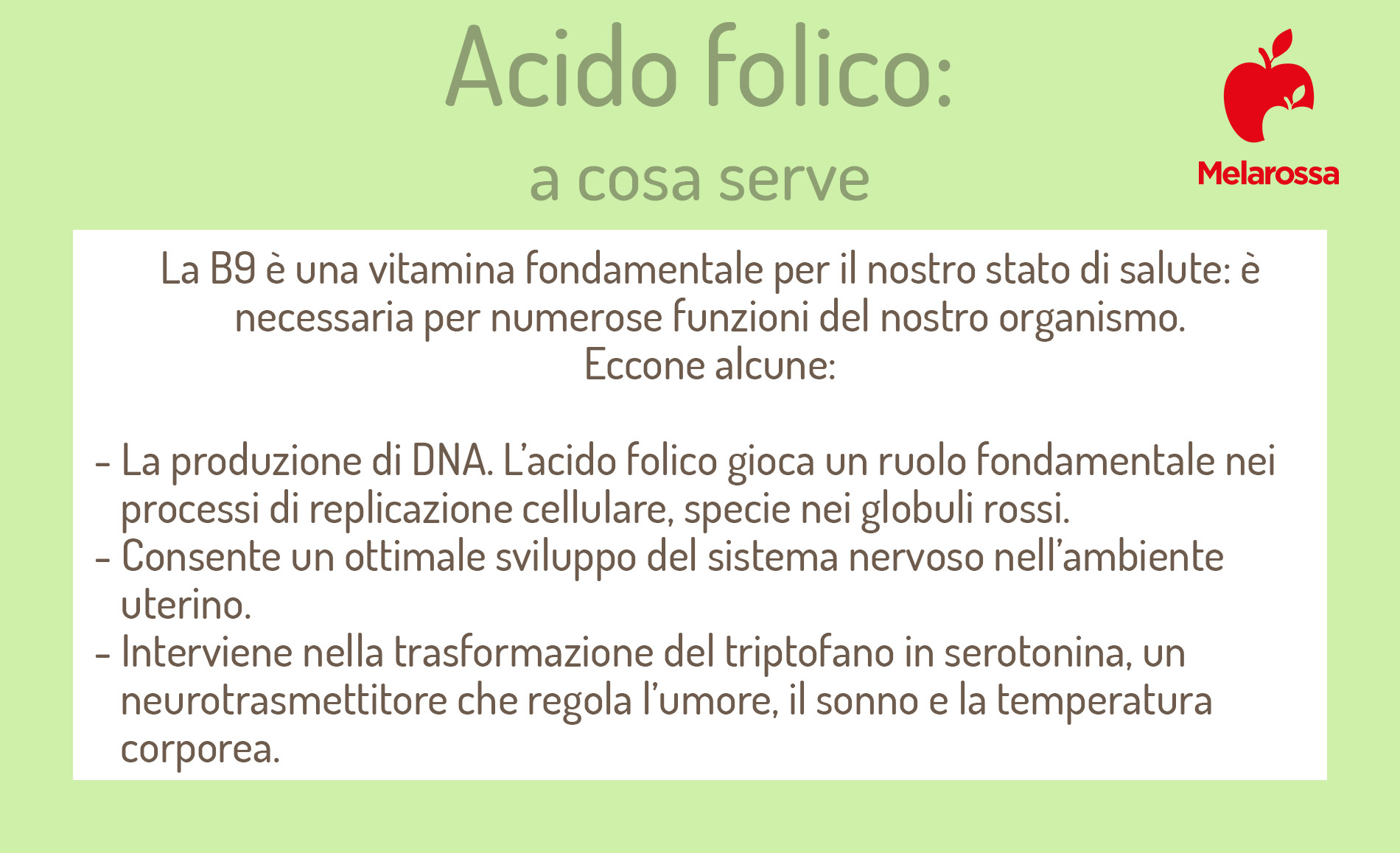 acido folico o vitamina B 9 : a cosa serve