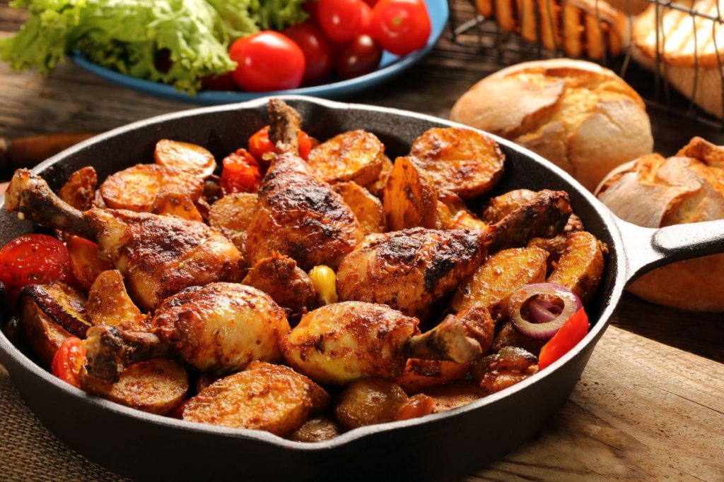 Cosce di pollo in padella