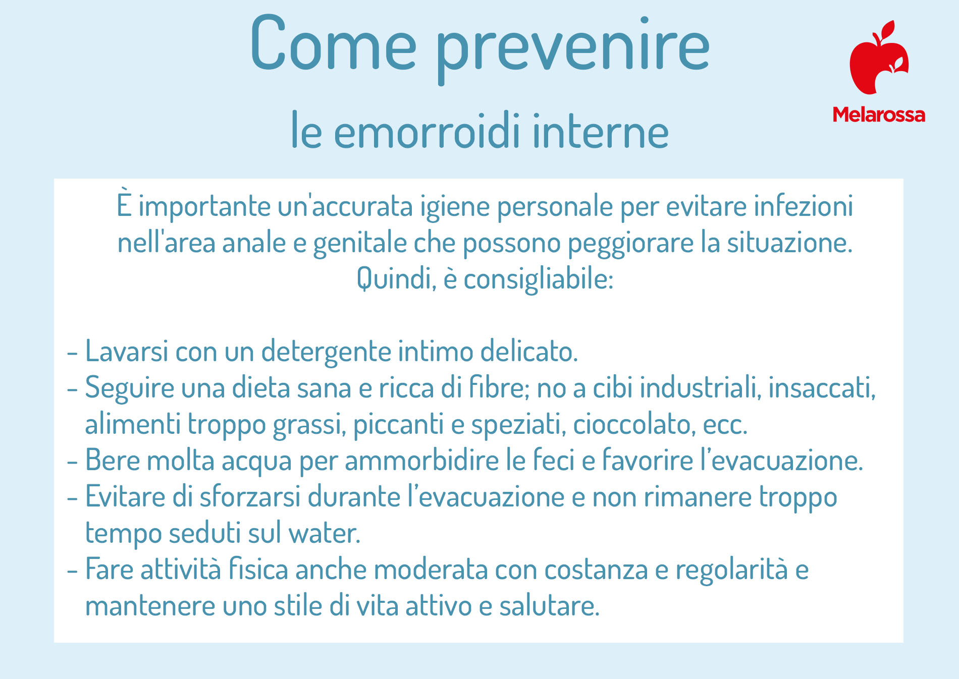 emorroidi interne come prevenire