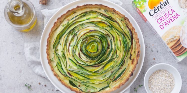 torta salata di crusca con zucchine