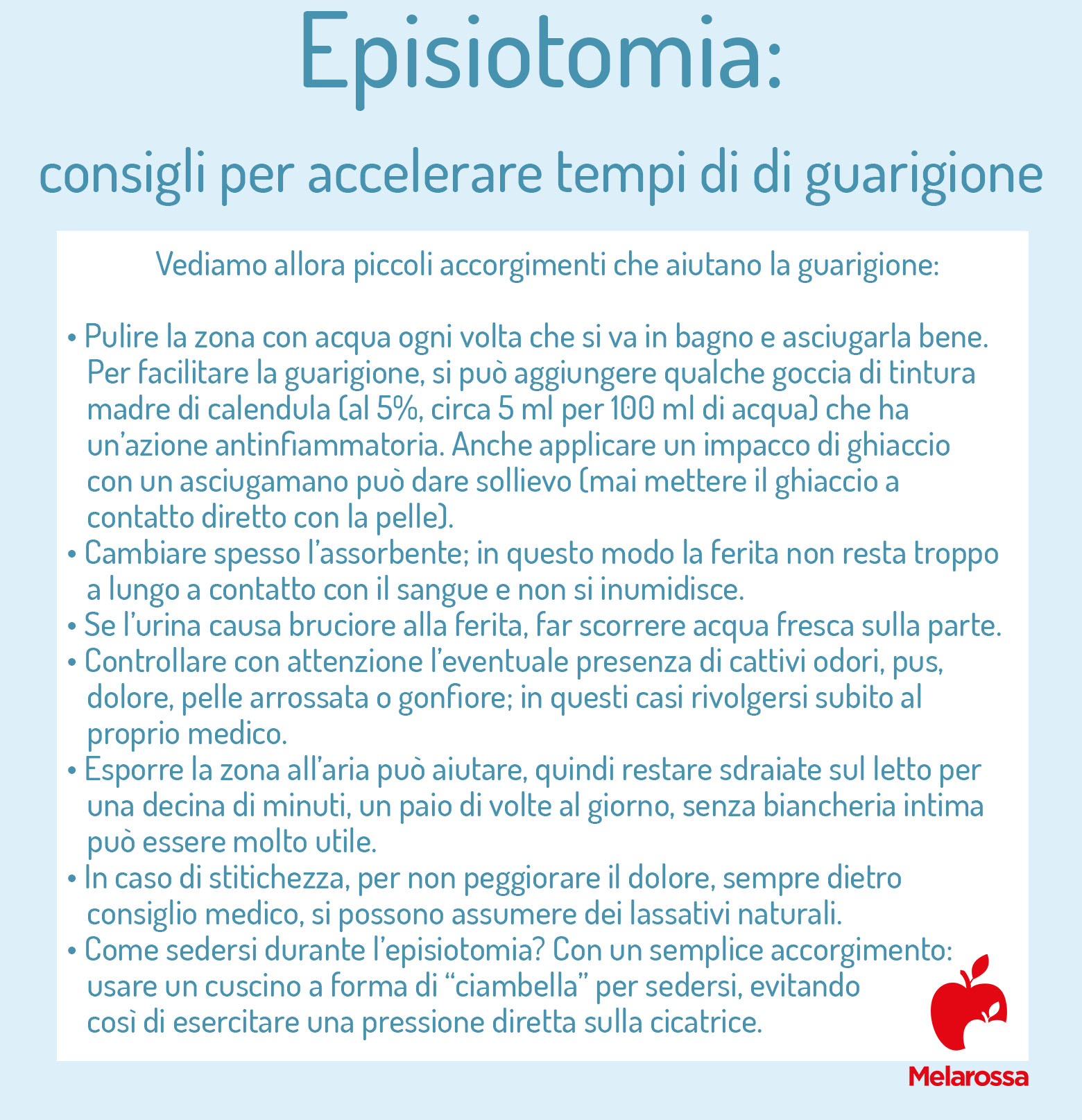 episiotomia: consigli per accelerare la guarigione 