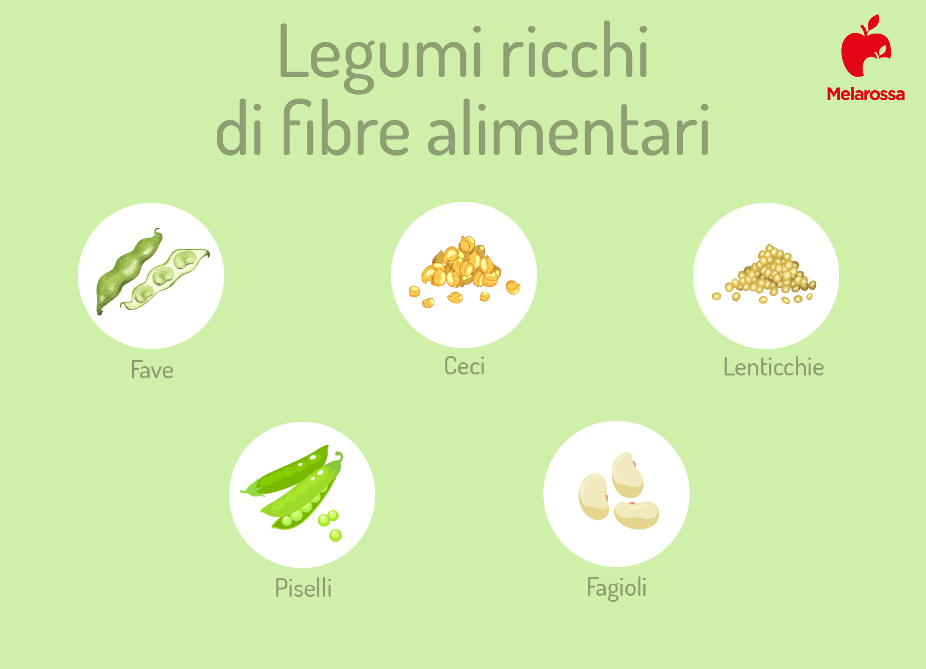 legumi ricchi di fibre alimentari
