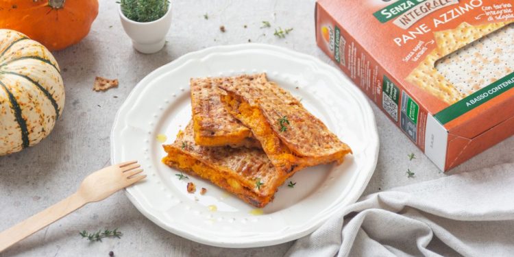 torta salata con pane azzimo, golosa e leggera