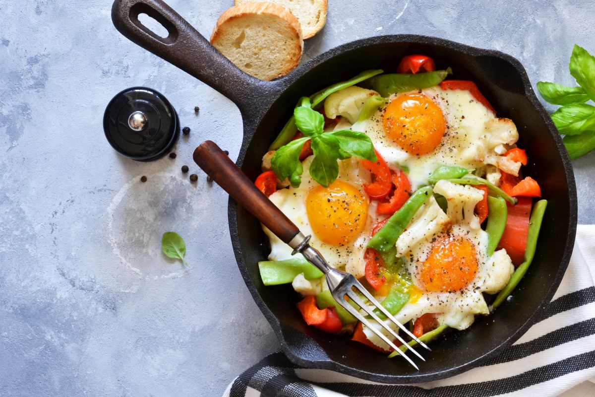 Uova al tegamino nelle diete e nei menù