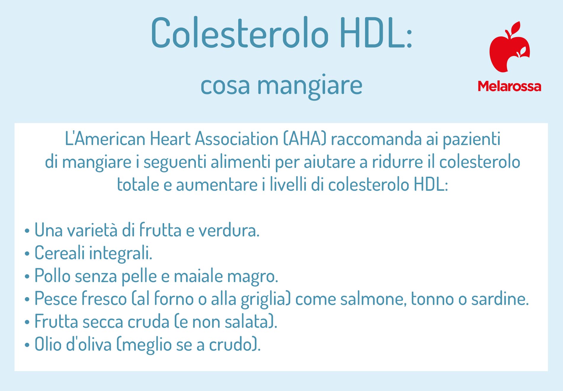 colesterolo HDL: cosa mangiare 