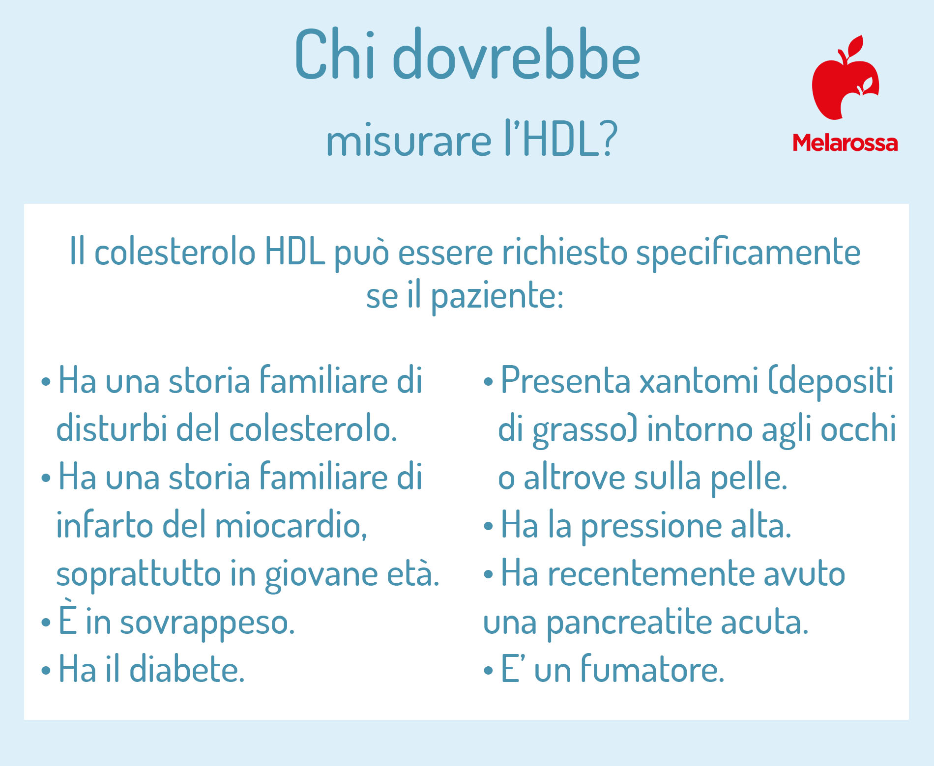 chi dovrebbe misurare il colesterolo HDL 