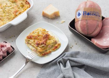 lasagne mortadella e pistacchio