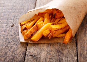 cartoccio con fettine di zucca fritta