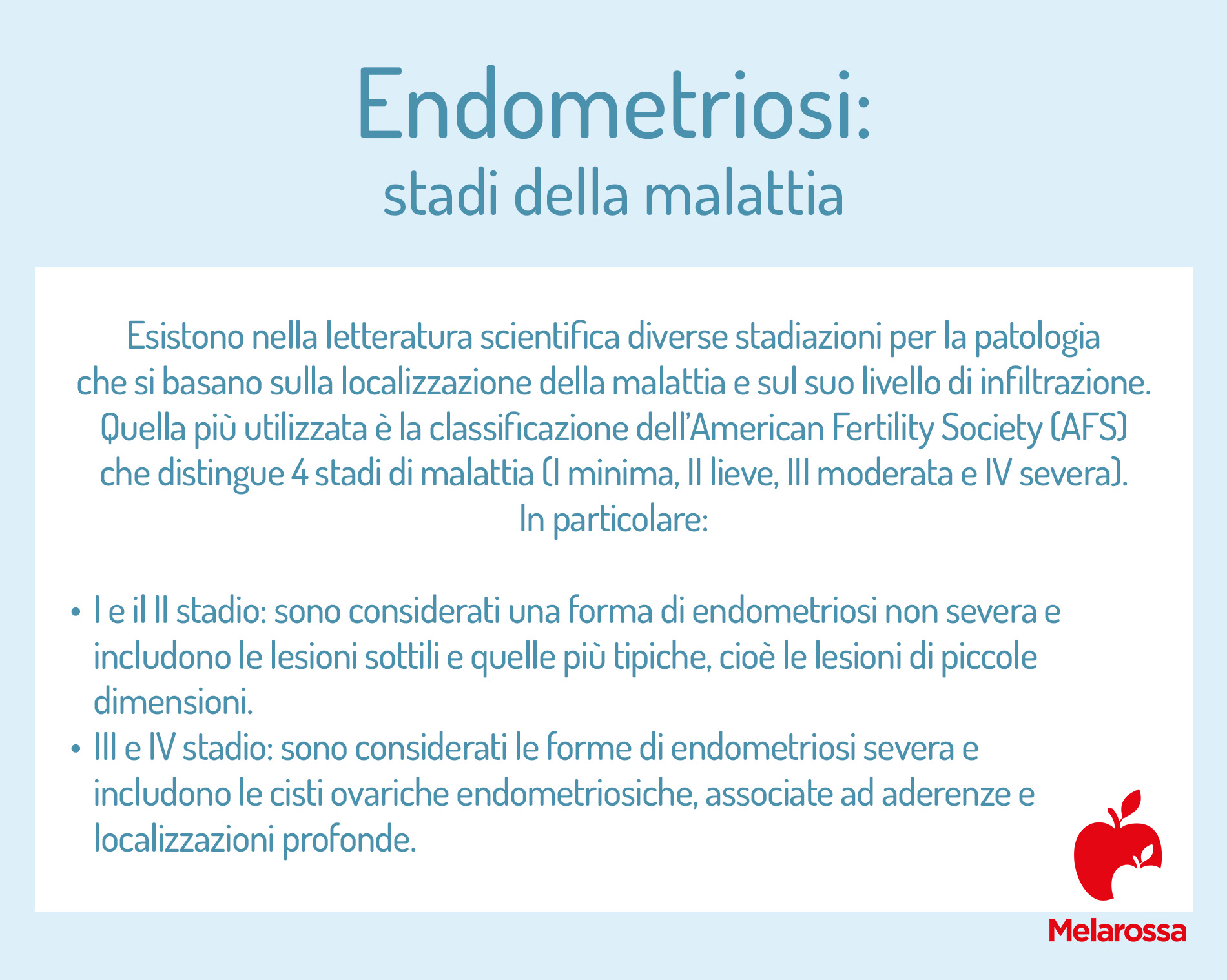 endometriosi: stadi della malattia 