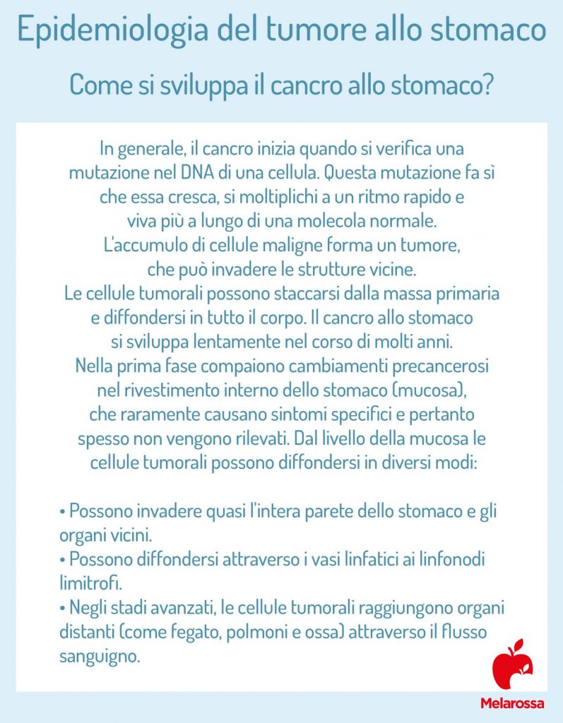 Tumore allo stomaco che cos'è, cause, sintomi, diagnosi, cure