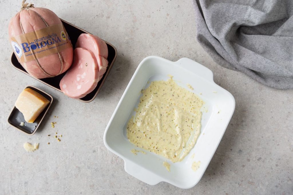 lasagne pistacchi mortadella step5