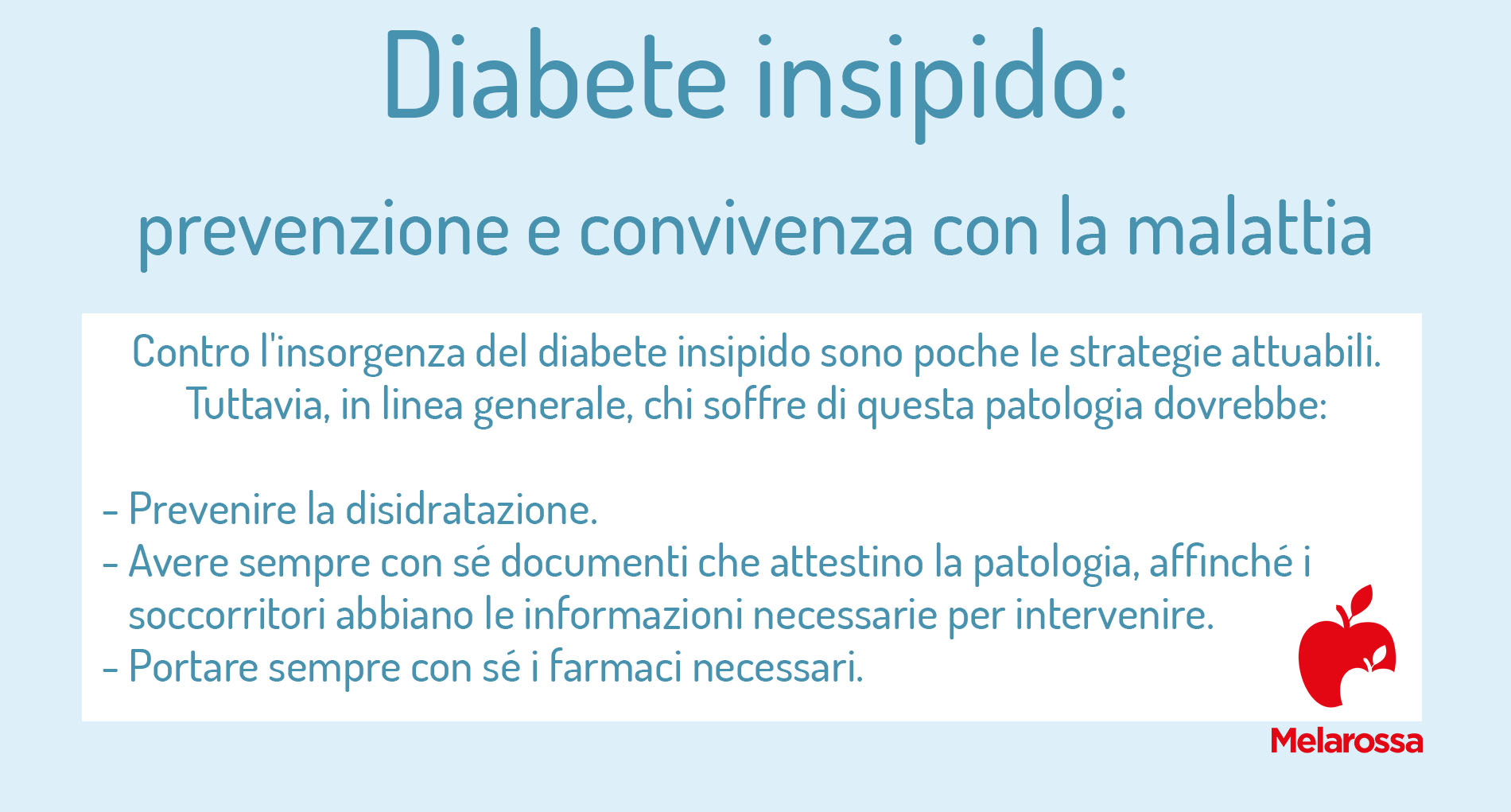 diabete insipido: convivenza con la malattia