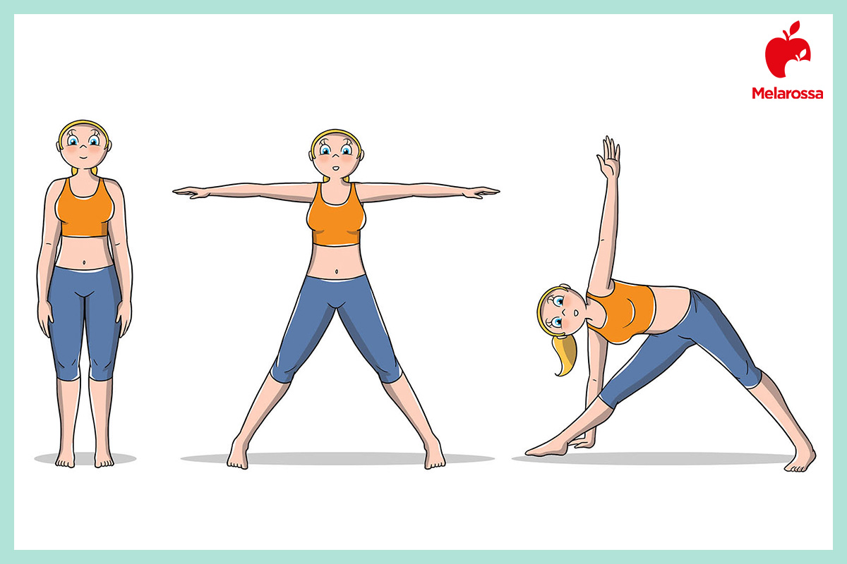 Power Yoga: posizione del triangolo