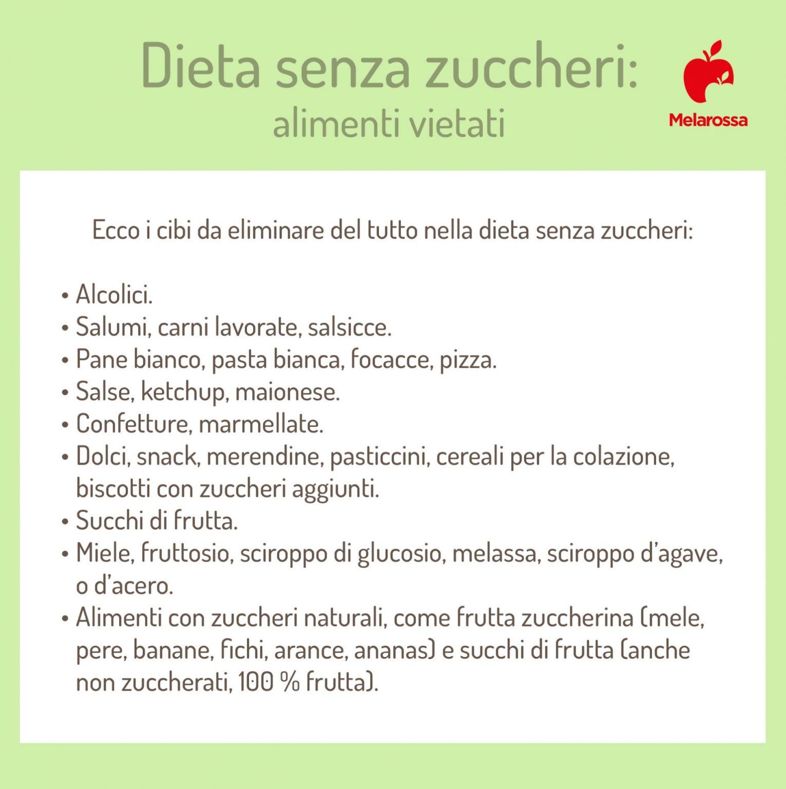 dieta della frutta menù settimanale