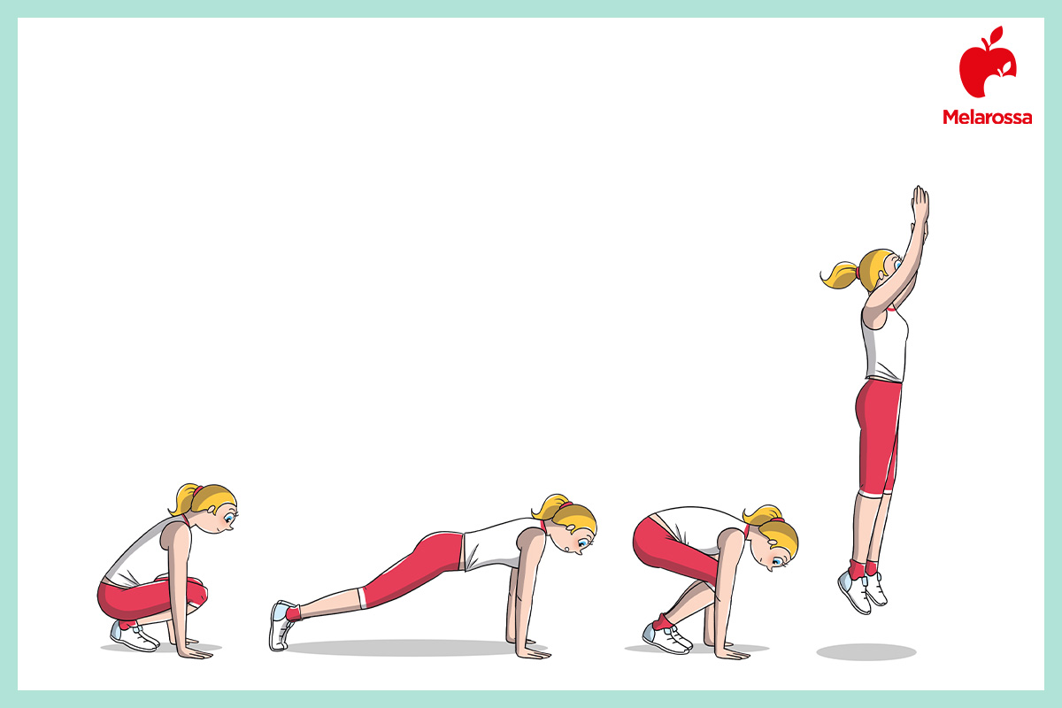 workout ormonale: burpees