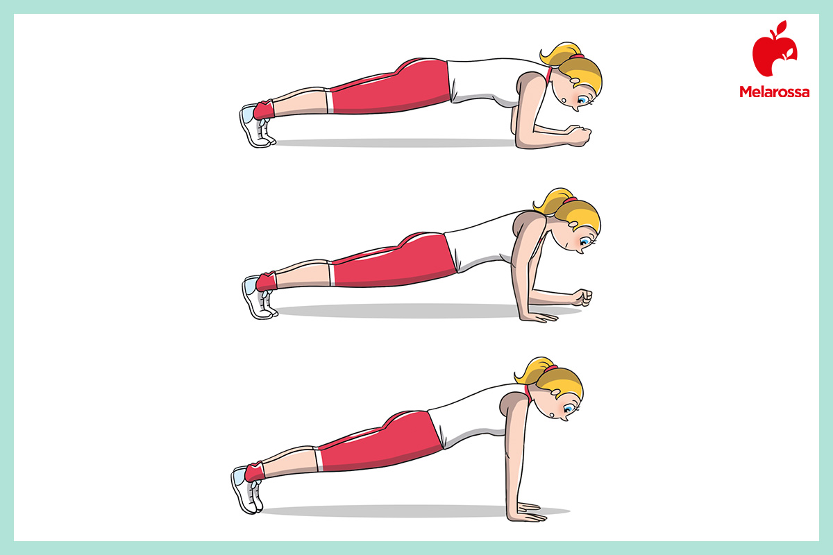 workout ormonale: plank commando 