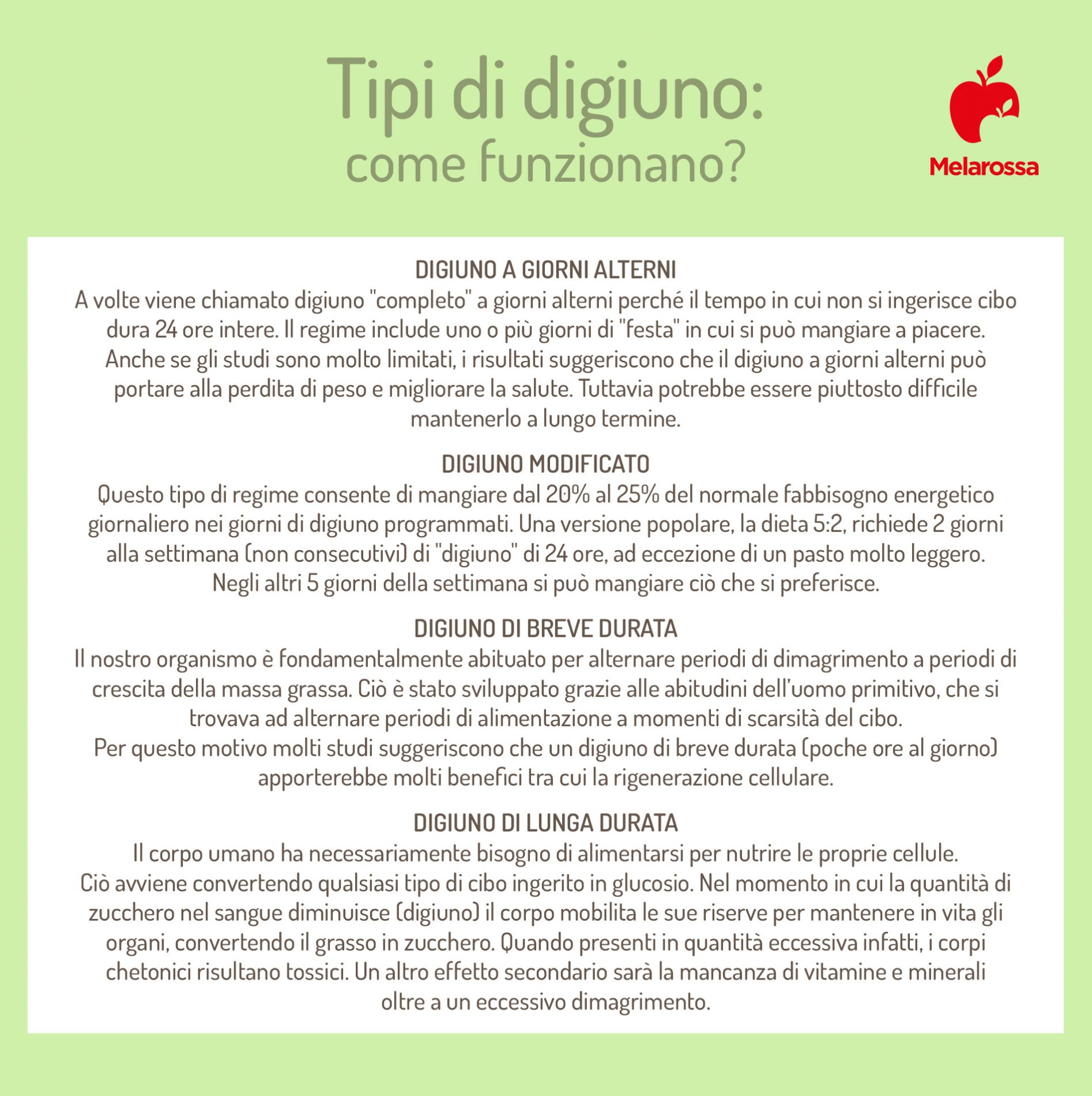 tipi di digiuno: come funzionano?