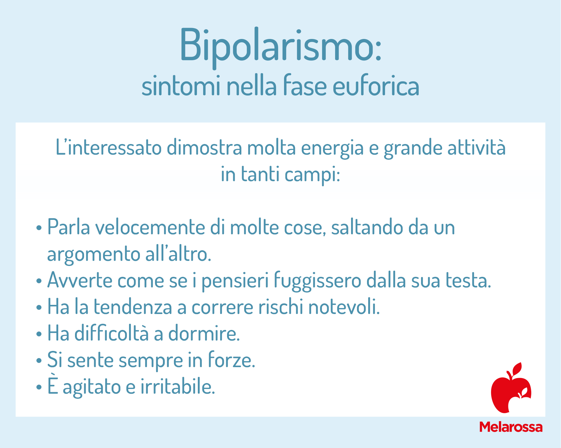 bipolarismo: sintomi nella fase euforica