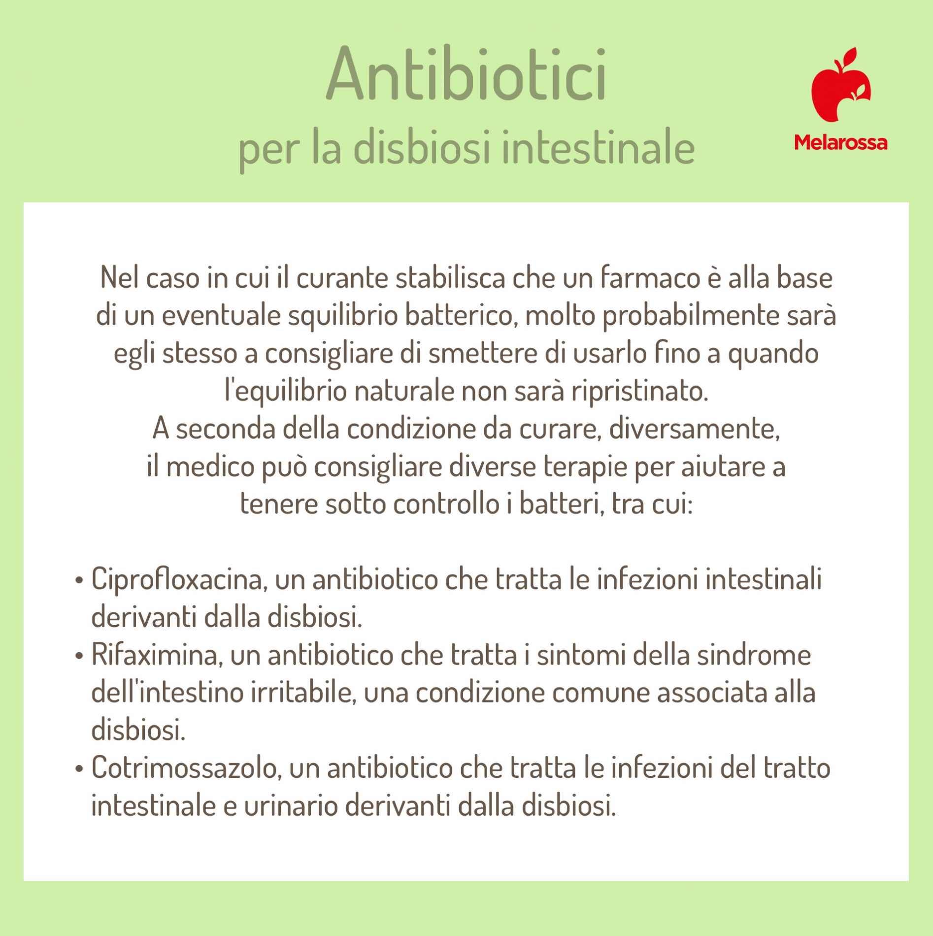 antibiotici per la disbiosi intestinale 