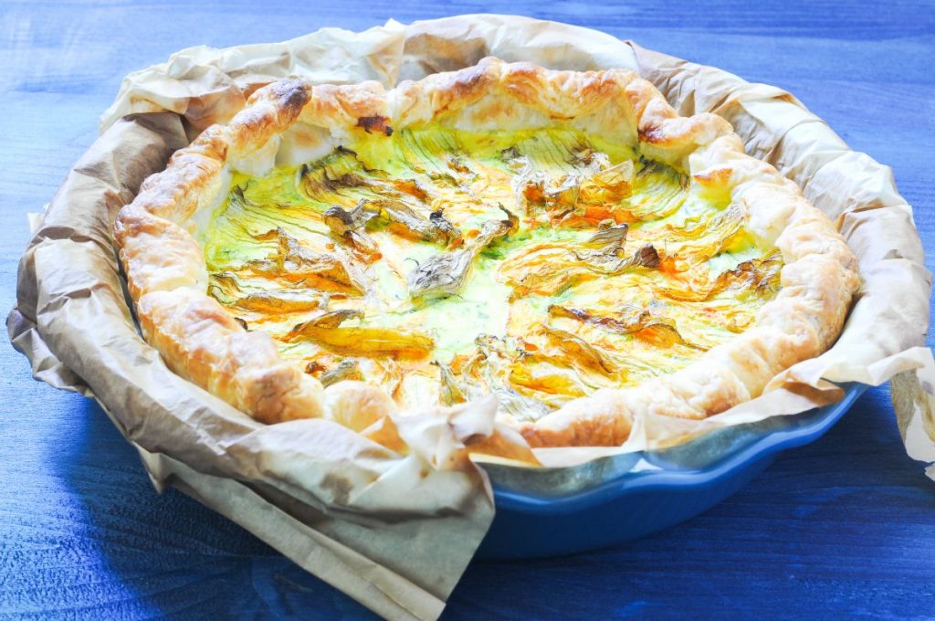 ricette con fiori di zucca torta salata