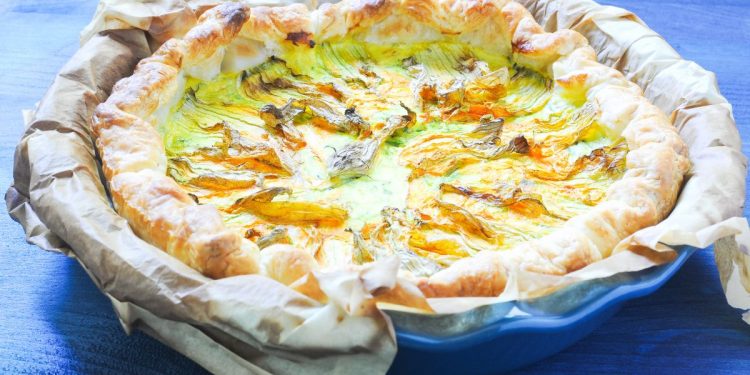ricette con fiori di zucca torta salata