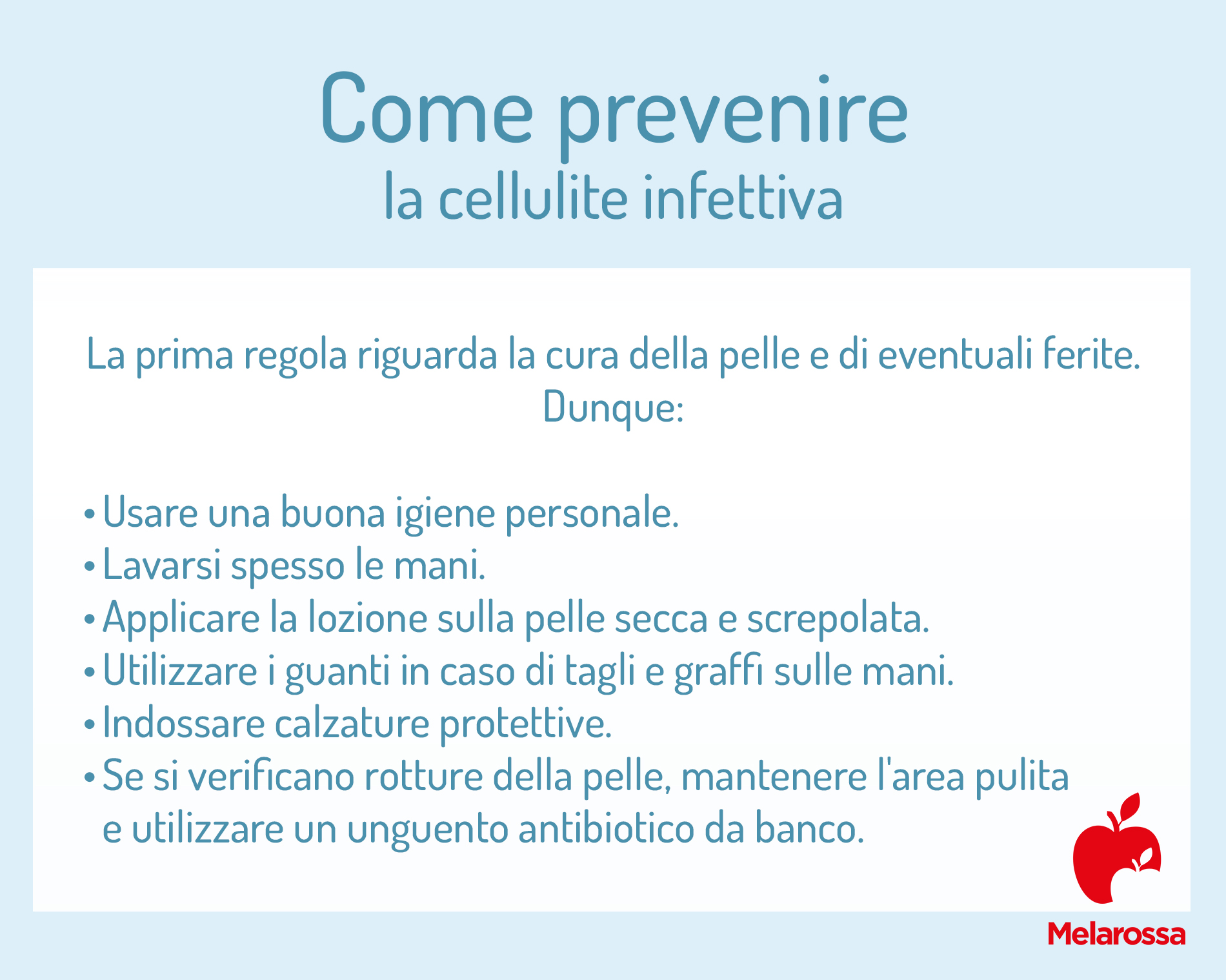 cellulite infettiva: prevenire