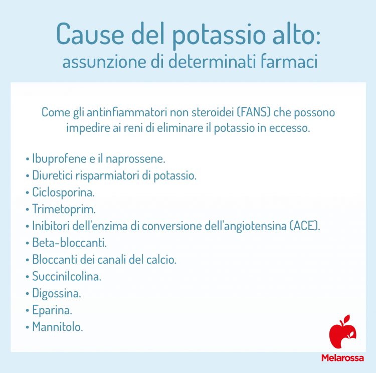 Potassio alto nel sangue o iperkaliemia: sintomi, cause, cure