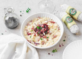 risotto con salamini