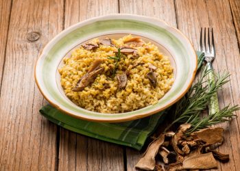 risotto funghi e zafferano