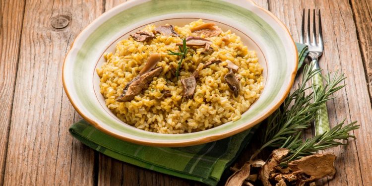 risotto funghi e zafferano