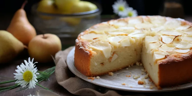 torta ricotta e pere