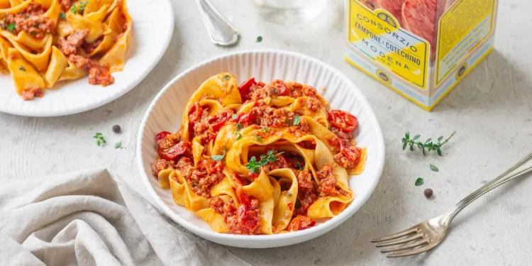 pasta con ragù di Cotechino Modena IGP