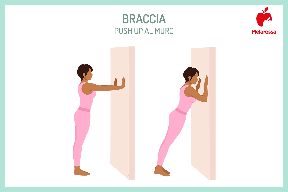 wall pilates: push up