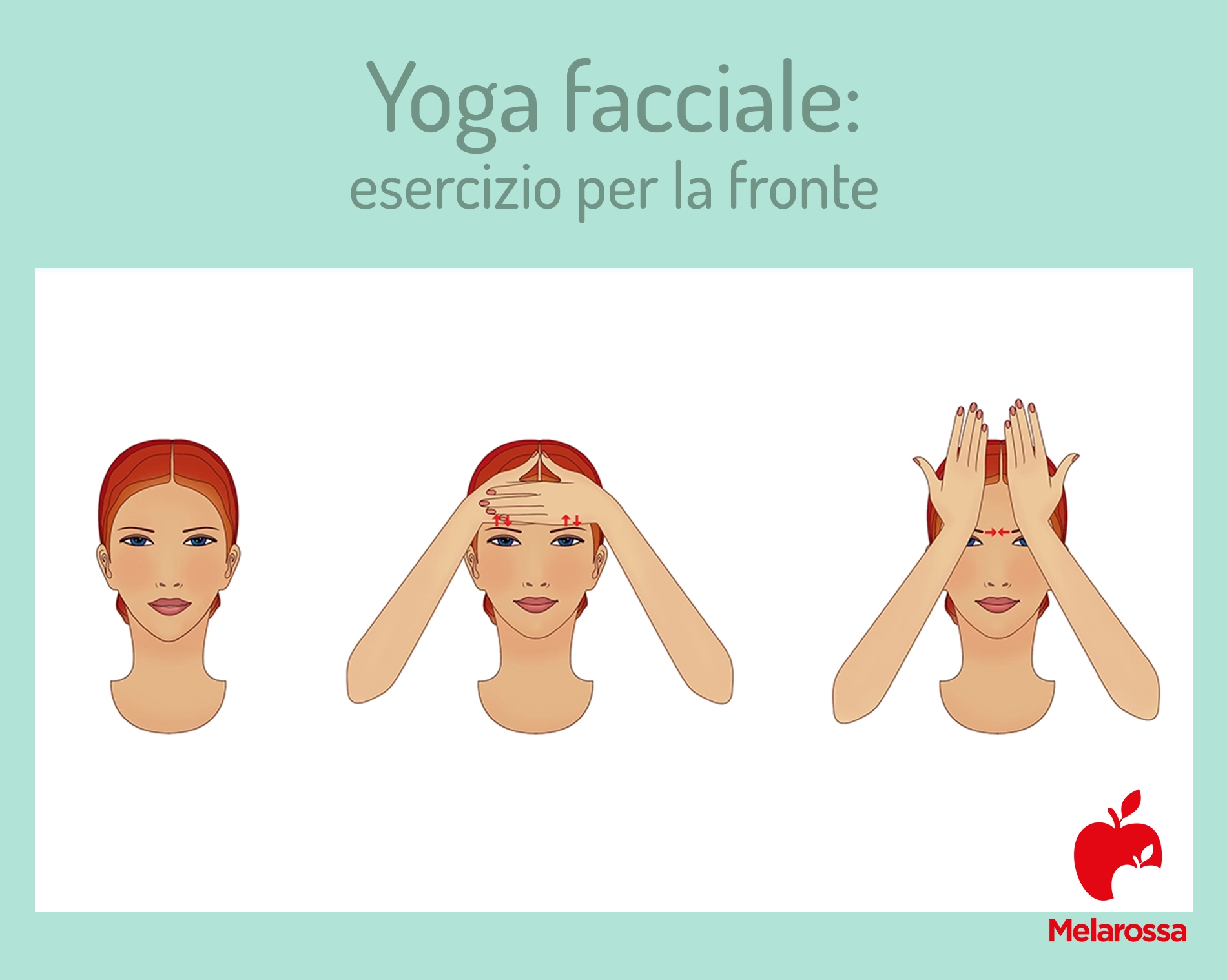 yoga facciale: esercizio per la fronte