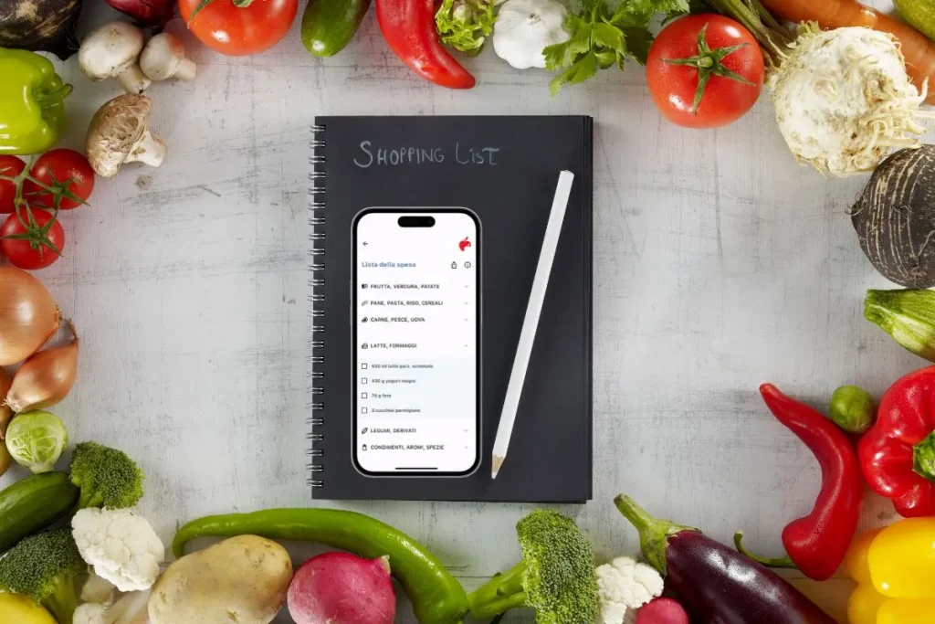 Lista della spesa app Melarossa