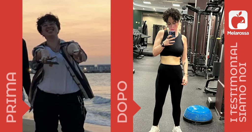 donna prima e dopo la dieta