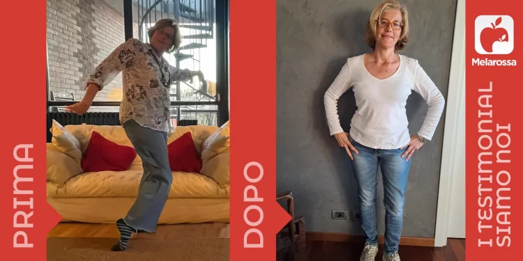 donna prima e dopo la dieta