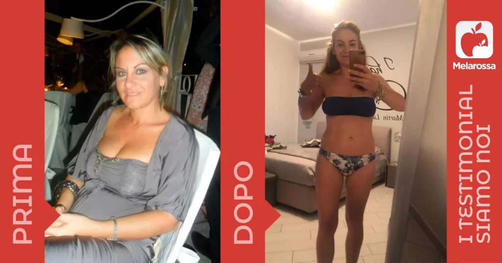 foto di una dopo prima e dopo la dieta