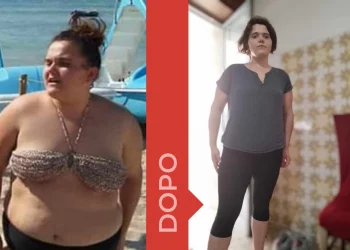 Donna prima e dopo la dieta Melarossa