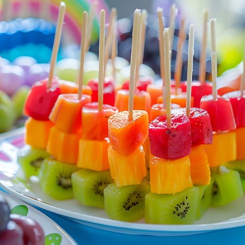Bluelans® - Set di 6 stampi per torte e frutta, con spiedini, ABS