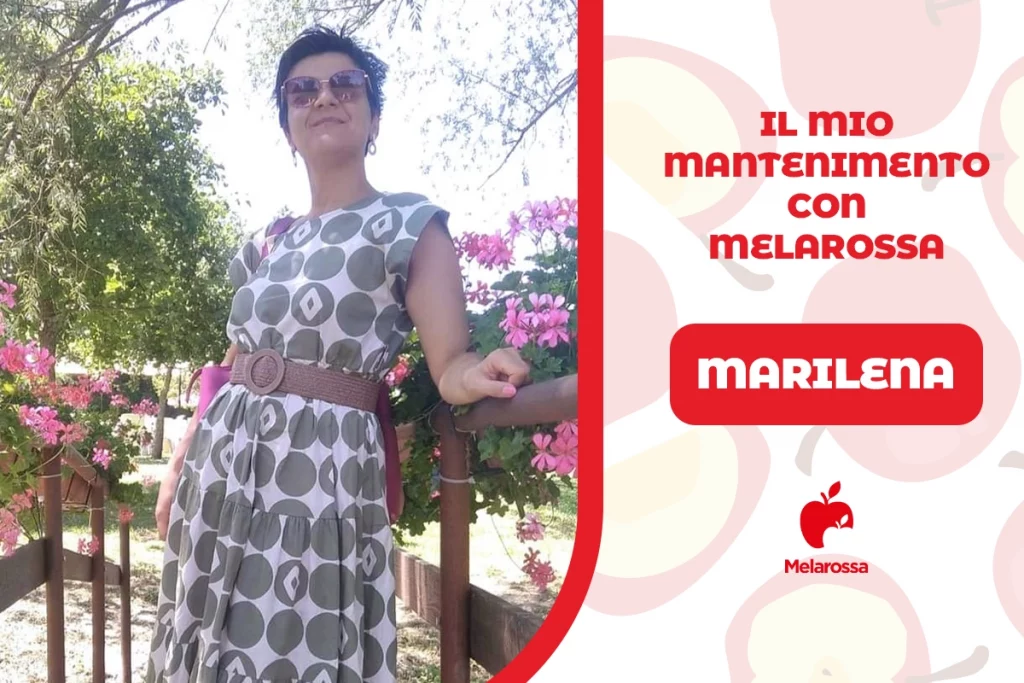 una donna dopo la dieta Melarossa