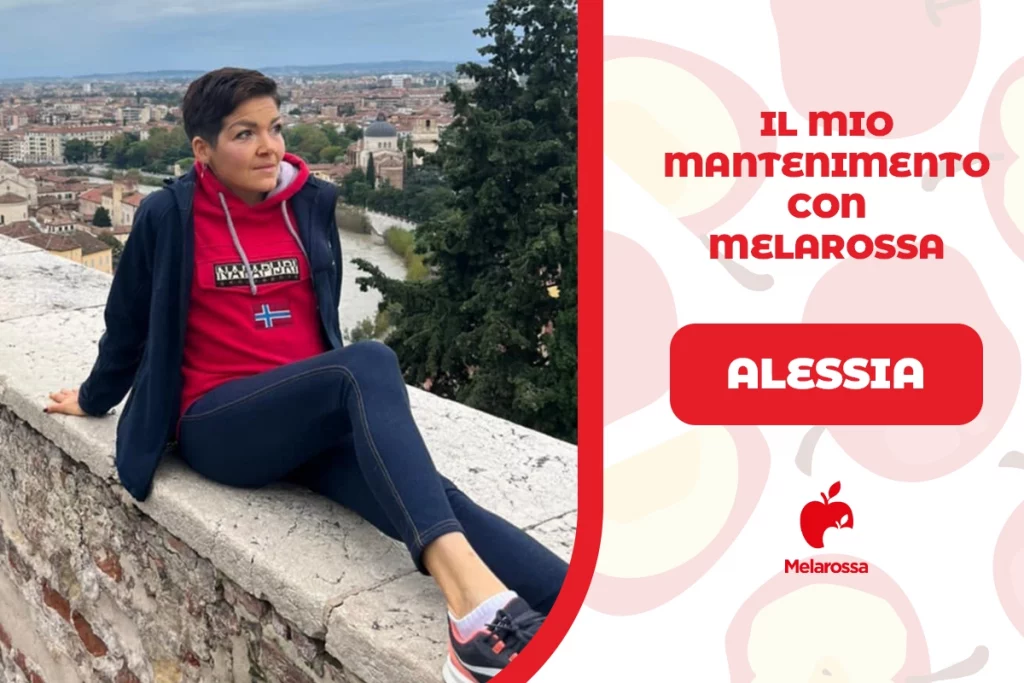 Testimonial 1 foto di una donna dopo la dieta Melarossa