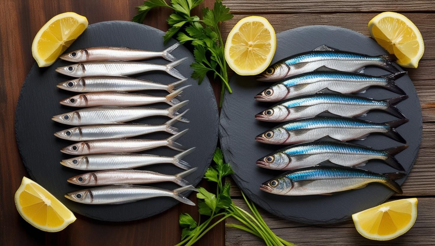 Ricette con alici: 12 idee semplici e ricche di sapore 2 alici e sardine su due piatti uno accanto all'altro