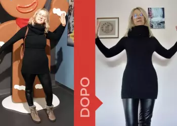 foto di una donna prima e dopo aver fatto la dieta dimagrante Melarossa